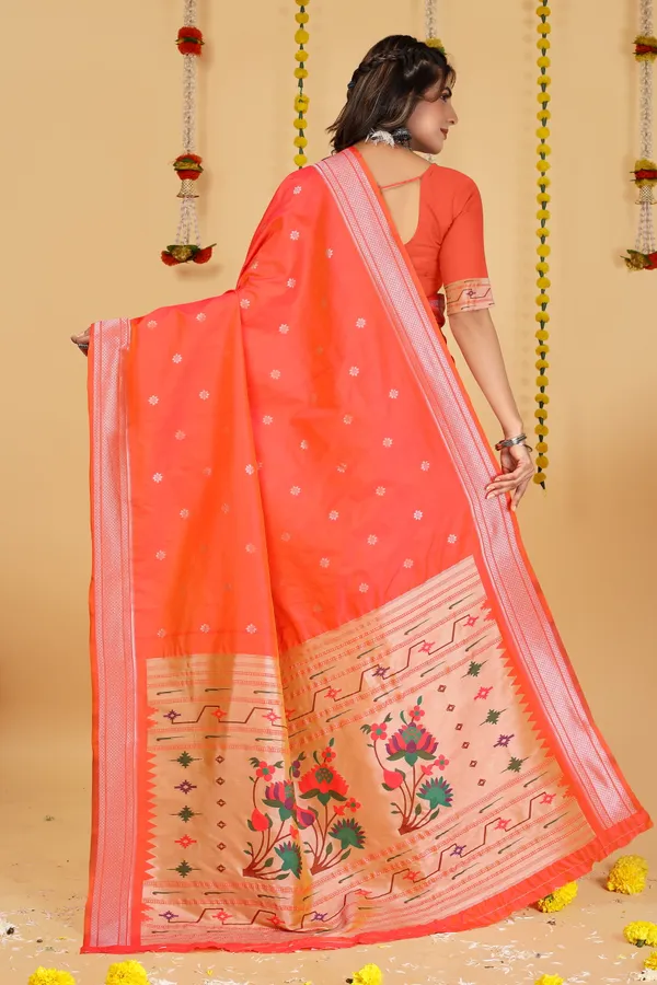 MUSTARD_PURE_SILK_PAITHANI_SAREE